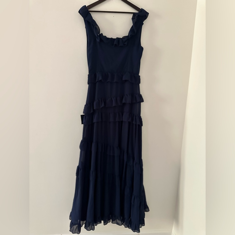 NWT Lulus Compelling Romantic Dark Blue
Ruffled Tiered Maxi Dress - Picture 8 of 15